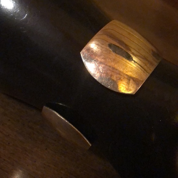 Vintage Danecraft Sterling Wide Cuff Bracelet With Engraved Shield - Picture 4 of 12